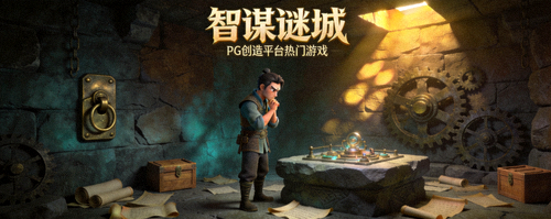 PG创造平台热门游戏《智谋谜城》 - 玩家在充满机关与谜题的古代密室中思考解谜