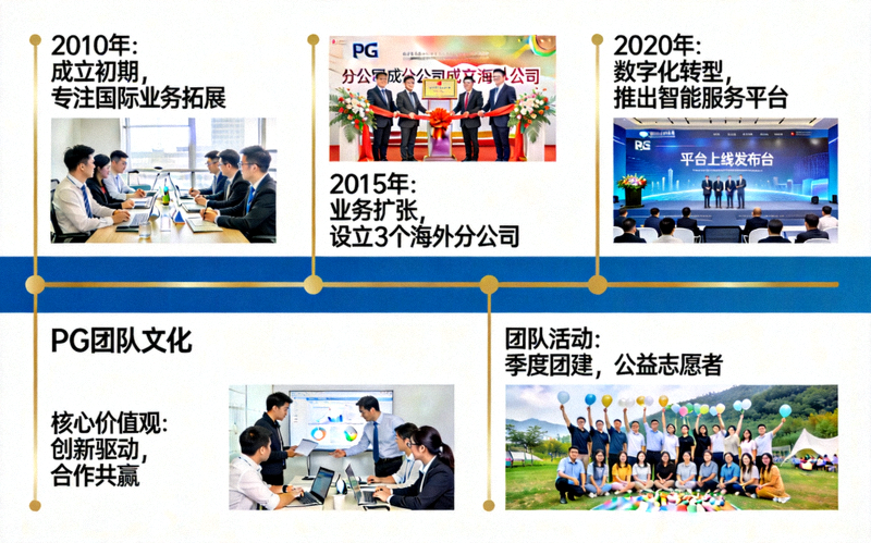 PG国际发展历程与团队文化展示图片