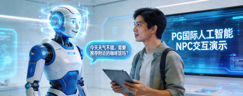 PG国际人工智能NPC交互演示 - 展示智能角色与玩家自然对话的场景